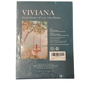 Viviana 500-Piece Jigsaw Puzzle – Girl on Swing Beach Scene, Eco-Friendly